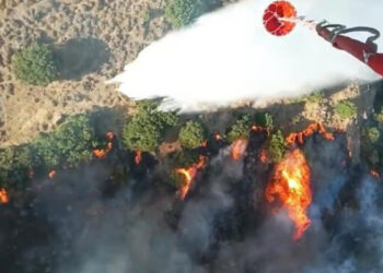 Menemen’deki yangına 6 uçakla havadan müdahale sürüyor