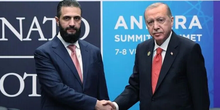 Cumhurbaşkanı Erdoğan, Şara ile görüştü